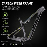 Bicicleta de Montaña Ligera con Cuadro de Fibra de Carbono de Suspensión Completa, Doble Suspensión, 29 Pulgadas, 12 Velocidades, Horquilla Delantera de Aleación de Aluminio SX EAGLE