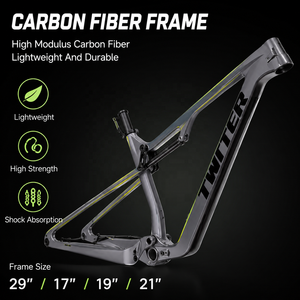 Vélo <span class=keywords><strong>de</strong></span> montagne à suspension intégrale avec cadre en fibre <span class=keywords><strong>de</strong></span> carbone, double suspension, <span class=keywords><strong>29</strong></span> pouces, 12 vitesses, fourche avant en alliage d'aluminium SX EAGLE, léger - Product Image 2