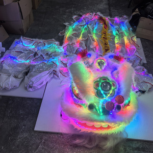 Accesorios de Danza del León Doble con Luz LED, Dragón, Danza del León del Sur Tradicional China, Barra para la Apertura de Nuevas Tiendas, Eventos Importantes - Product Image 5