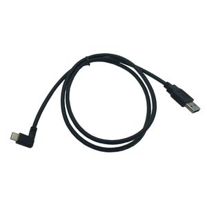 Usb3.0 <b>Type</b> <b>C</b> Right Angle Data <b>Cable</b> For Computer 3A <b>Fast</b> <b>Charging</b> Pure Copper Shielded PVC Jacket Elbow Connector - Product Image 2