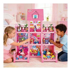 Modèle de maison de poupée à assembler soi-même avec meubles en plastique et éclairage, cadeau pour enfants, adultes et collectionneurs - Product Image 6