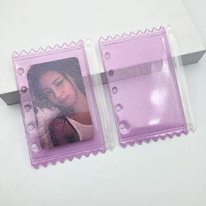 Offres Spéciales Nouveau Transparent PVC Budget Binder Zipper Bag A8 M5 <span class=keywords><strong>Mini</strong></span> Clear Scrub Multicolore Budget Binder Enveloppes - Product Image 4