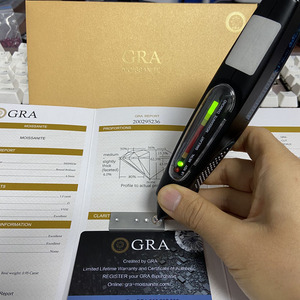 Giá tốt nhất màu xám đen moissanite hình bầu dục cắt 1ct-3ct vvs 100% vượt qua Kim Cương Tester với GRA giấy chứng nhận - Product Image 5