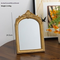 Miroir en résine sculptée en arc de style Art déco de luxe Bolide, pour la maison, le salon, la chambre à coucher, le bureau, cadre photo haut de gamme pour anniversaire