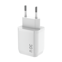 Chargeur mural GaN personnalisé 30W pour téléphone portable, ordinateur portable, chargeur USB Type-C double port et adaptateur, chargeur rapide PD avec prise EU, UK, AU