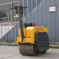 Compacteur routier vibrant à double tambour, mini-compacteur hydraulique pour asphalte et sol, pour la réparation routière