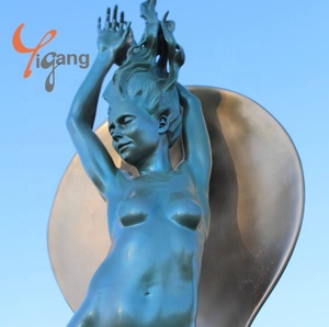 Escultura de Bronce de Diseño Personalizado, Curvas Fluidas, Líneas Danzantes, Técnica de Fundición, Obra de Arte Femenina 'Diosa del <span class=keywords><strong>Amanecer</strong></span>' - Product Image 4