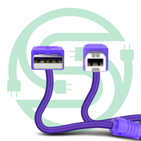 Kabel Printer USB 2.0 Grosir, Kabel USB Printer Tipe A Male ke Tipe B Male untuk Printer Scanner HP Canon Lexmark Epson Dell 1m 3.3ft