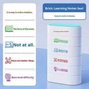 Timbres <span class=keywords><strong>Flash</strong></span> en Plastique DIY à Cinq Couches pour Enfants et Usage Bureau, avec Motifs de Blocs de Construction, de Carnets et de Calendriers, Faits Main - Product Image 6