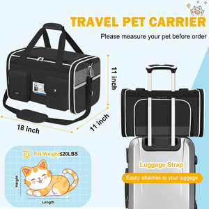 Bolsa de Transporte de Lujo para Perros Pequeños, Impermeable, de Material Oxford, con Cierre de Cremallera Cuadrado, para Viajes, Directamente desde Vietnam - Product Image 4