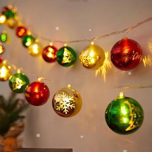 Guirlande lumineuse LED décorative de Noël pour intérieur, alimentée par courant alternatif ou prise USB, <span class=keywords><strong>en</strong></span> forme d'étoile ou de boule <span class=keywords><strong>en</strong></span> plastique - Product Image 3