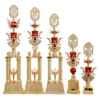 Trofeo de Plástico con Base Dorada de Dos Niveles para Taekwondo, Karate y Eventos de Artes Marciales