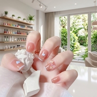 Faux ongles à presser en gros, prêts à l'emploi, en acrylique, couvrance totale, à coller avec colle, formes amande, stiletto, papillon, fournitures OEM