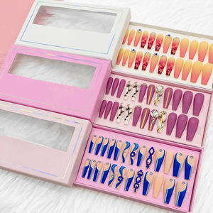 <span class=keywords><strong>Faux</strong></span> ongles à presser de haute qualité, lot de 24 pièces, couvrance totale, styles variés pré-dessinés, réutilisables <span class=keywords><strong>pour</strong></span> usage quotidien, en matériau ABS - Product Image 1