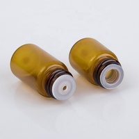 Botol Minyak Atsiri Kaca Amber Silinder Remay Mini 2ml/3ml dengan Tutup Sekrup dan Sumbat Karet, Sablon