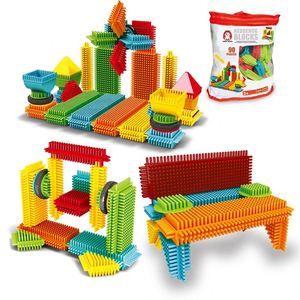 90 blocs de construction à emboîtement en poils de porc, jouet éducatif STEM à faire soi-même pour les tout-petits, briques d'empilage créatives - Product Image 3