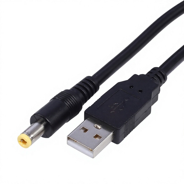 No 18AWG Thickened USB-to-5525mm Charging Cable for Time Clocks Optical Network Terminals & Routers