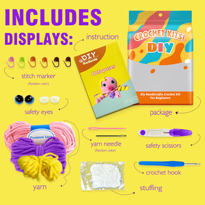 Kit de Ganchillo <span class=keywords><strong>Amigurumi</strong></span> Mini Pulpo Rosa Personalizado OEM/ODM 2026 para Principiantes, Hecho <span class=keywords><strong>a</strong></span> Mano con Hilo de Algodón, <span class=keywords><strong>Paso</strong></span> <span class=keywords><strong>a</strong></span> <span class=keywords><strong>Paso</strong></span>, Servicio Integral - Product Image 3