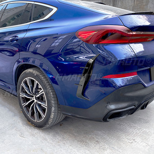 สปอยเลอร์กันชนหลังสีดำเงา ช่องระบายอากาศด้านข้าง ชุดแต่งสำหรับ BMW X6 G06 2019+ แต่งรถ - Product Image 4