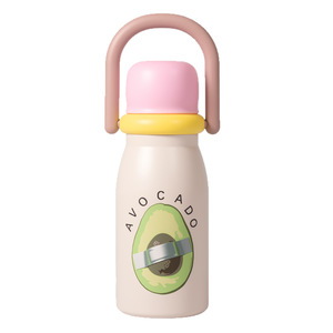 Pst Insulated Water Bottle 316 Stainless Steel Bpa Free For Children Travel Use Avocado Design With Handle - Product Image 1