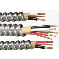 Cable Tipo AC90 o MC (BX) THHN/THWN, Núcleos AIA, Cable Blindado de 600V, Suministro de Fábrica en el Extranjero, 12/2, 14/2, 10/4