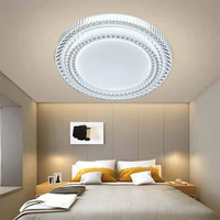 Utilisation d'hôtel ronde de plafonniers de luxe de LED de conception en cristal élégante et brillante