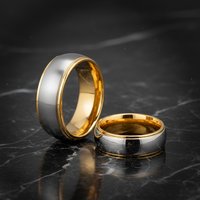 Tizti Wolframcarbid-Ring für Herren Schmuck Komfortabler Sitz 18K Vergoldeter Ring für Hochzeit Verlobung Großhandel OEM ODM