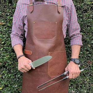Custom Chef <b>Aprons</b> for Outdoor Sports Activities-Durable <b>Leather</b> Custom Colors & Sizes Unisex High Quality - Product Image 3