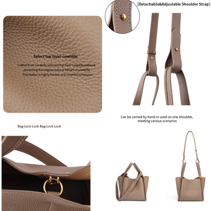 2026 Neue Trendige Luxus-Handtasche aus Vollnarbenleder für Damen, Echtes Leder Schultertasche mit Verstellbarem Riemen, Crossbody-Tasche - Product Image 4