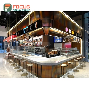 ชั้นวางสินค้ากาแฟสมัยใหม่ ชั้นวางแสดงสินค้ากระจกนิรภัย ช่องแสดงอุปกรณ์เสริม ชั้นวางแสดงสินค้าสำหรับร้านกาแฟ - Product Image 3