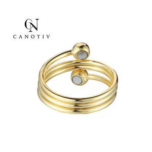 Anneau magnétique en cuivre massif pur antique pour la santé <span class=keywords><strong>Bio</strong></span> bijoux énergie scalaire dames bagues - Product Image 5