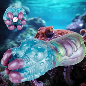 Гигантский Осьминог в виде океанского животного, фантазийные мужские мастурбаторы для массажа пениса, стимуляция головы, оргазм