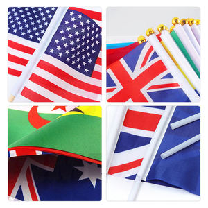 50 Bandiere Nazionali da Sventolare a Mano per la Coppa <span class=keywords><strong>del</strong></span> Mondo di Calcio 2026 (USA-Canada-Messico) - Top 32 Paesi - Souvenir per Partite di Calcio - Product Image 6