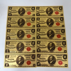 定制纪念品美国2美元证书钞票金箔钞票收藏 - Product Image 3