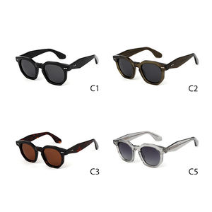 LBashades GS5850 جديد عصري ممتاز 8.0 ظلال إطار دائري صغير نظارات شمسية مستقطبة 3 + 2 مفصل معدني - Product Image 5