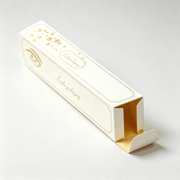 Boîte en papier cosmétique recyclable à extrémités pliées, pelliculage mat, logo en feuille d'argent pour pinceaux de maquillage, crème pour le visage, accessoires de beauté