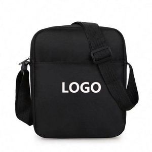 Bolso Bandolera Negro para Hombre, Estilo Casual Deportivo, de Nailon, con Logotipo Personalizado - Product Image 6