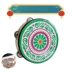 Tambourin à double rangée de clochettes Dunhuang, tambour à main Uïghour du Xinjiang, instrument de musique pour la danse Hanfu - Product Image 2