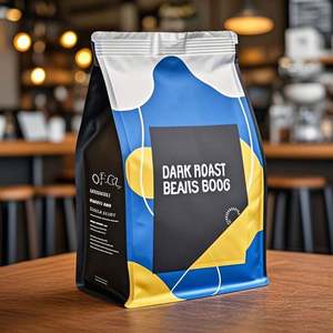 Custom Side Gusset Pouch <b>Heat</b> Seal Moisture for Food Packaging for Coffee <b>Beans</b> Nuts Jelly & More-Custom Color & Logo - Product Image 1