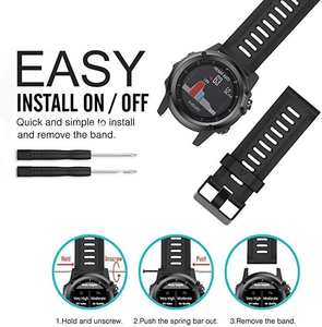 26 22 20 MM <span class=keywords><strong>Bracelet</strong></span> de <span class=keywords><strong>montre</strong></span> en silicone pour <span class=keywords><strong>Garmin</strong></span> pour <span class=keywords><strong>Fenix</strong></span> 6X 6 6S Pro 7X 7 Easyfit <span class=keywords><strong>Bracelet</strong></span> 5 5X <span class=keywords><strong>5S</strong></span> <span class=keywords><strong>Plus</strong></span> Smartwatch <span class=keywords><strong>Bracelet</strong></span> - Product Image 3