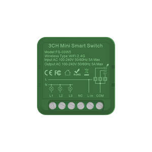 Tasmota Blue 3Gang Smart <span class=keywords><strong>Mini</strong></span> Switch WiFi Relay Breaker Soporte <span class=keywords><strong>Google</strong></span> <span class=keywords><strong>Home</strong></span> Alice Alexa - Product Image 2