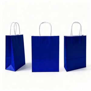 Sacs de shopping en papier kraft personnalisés de haute qualité KM, échantillon gratuit, différentes tailles et logos pour l'utilisation alimentaire - Product Image 4