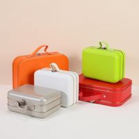 Boîte Cadeau Mini Valise Colorée en Fer Blanc avec Poignée et Couvercle à Charnière, Conteneur de Rangement Métallique de Luxe pour Jouets, Thé et Cadeaux