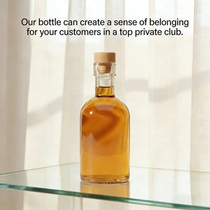 Bouteille de vin en verre cylindrique transparente miniature de haute qualité de 50 ml avec logo personnalisé imprimé à l'écran - Product Image 2