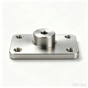 Base à bride carrée CNC, en alliage d'aluminium 6061-T6, pour installation par positionnement, sur mesure selon les dessins d'usine - Product Image 4