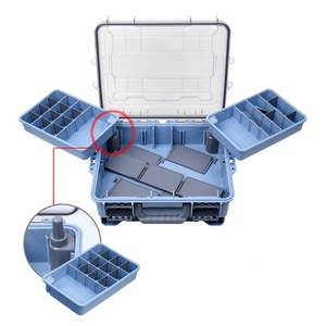 WEIHE Boîte <span class=keywords><strong>de</strong></span> rangement portable étanche avec plateaux Sac <span class=keywords><strong>de</strong></span> rangement <span class=keywords><strong>de</strong></span> pêche en plastique multifonctionnel <span class=keywords><strong>de</strong></span> grande capacité - Product Image 4