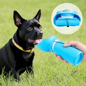 Pet Bowl Portátil Dobrável Gato e Cachorro Bowl Leak Proof Silicone Outdoor Travel Alimentação Garrafa Pet Supplies Atacado - Product Image 2