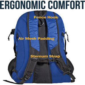 Sac à dos de lacrosse, sac d'équipement de hockey sur gazon avec deux porte-bâtons et un compartiment séparé pour les crampons - Product Image 3