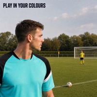 IEFiEL Ensemble d'arbitre de football deux pièces pour homme, tenue de survêtement de football, t-shirt à manches courtes et short, 100 % polyester