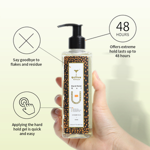 Gel Fijador para Cabello 4c, Fijación Extra Fuerte, Sin Enjuague, 250 ml, Precio de Fábrica, Marca Blanca, Amarillo Quince - Product Image 3